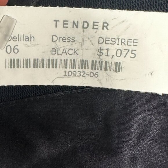 Vintage Delilah by Ninivah Khomo Dress Womens 6 Black Maxi Tank Sheer Stripes - Picture 5 of 10